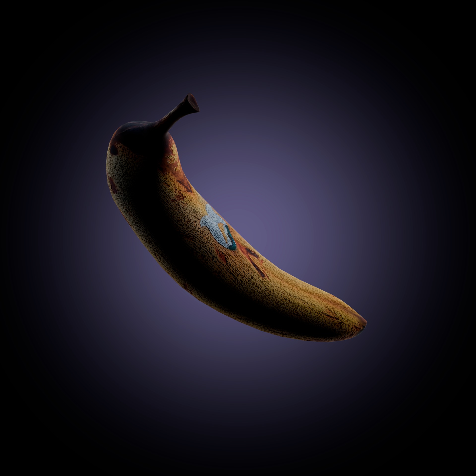 Banana Low-poly 3D model_3