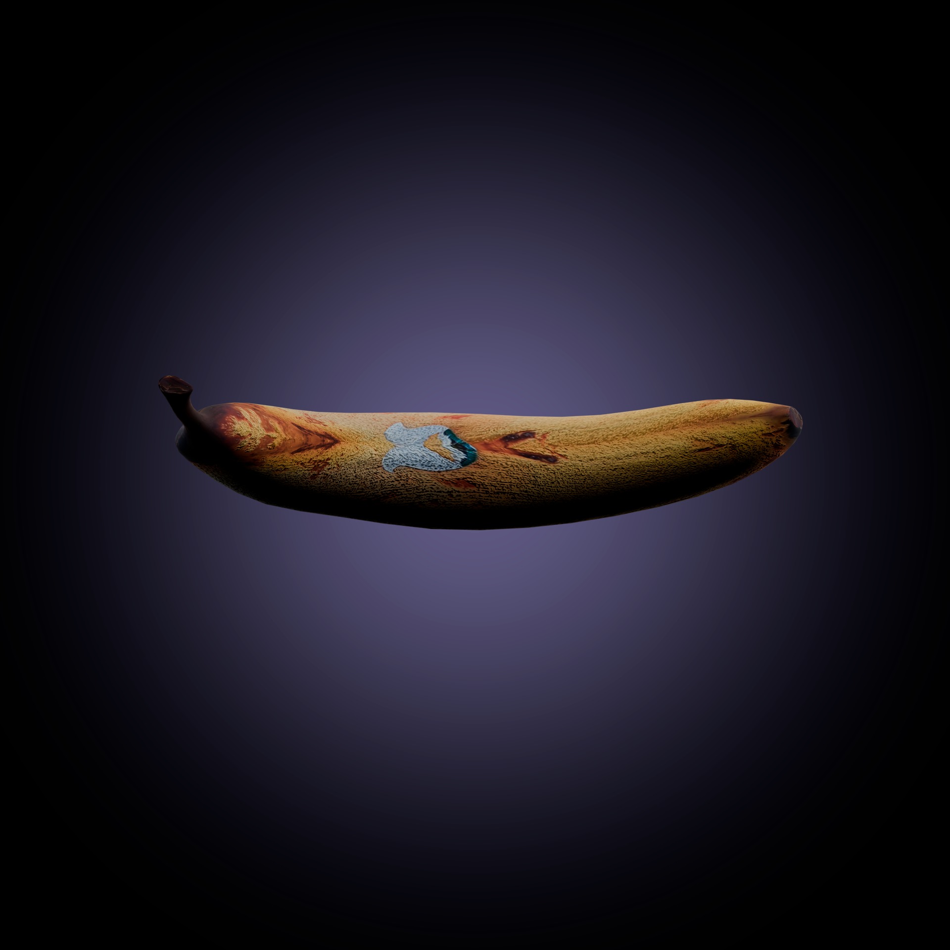 Banana Low-poly 3D model_2