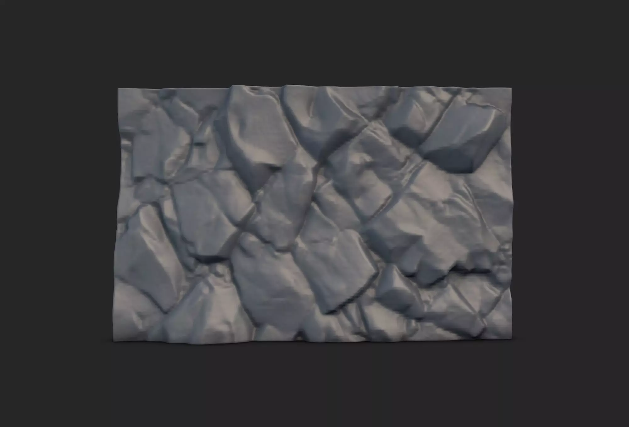 Vine Overgrown Stone Wall Mesh 3D model