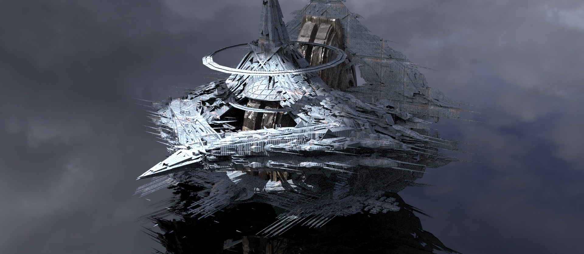 Frozen Ice shard Mountain elite bay 4  Low-poly 3D model_2