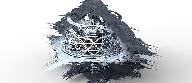 Frozen Ice shard Mountain elite bay 6 3D model