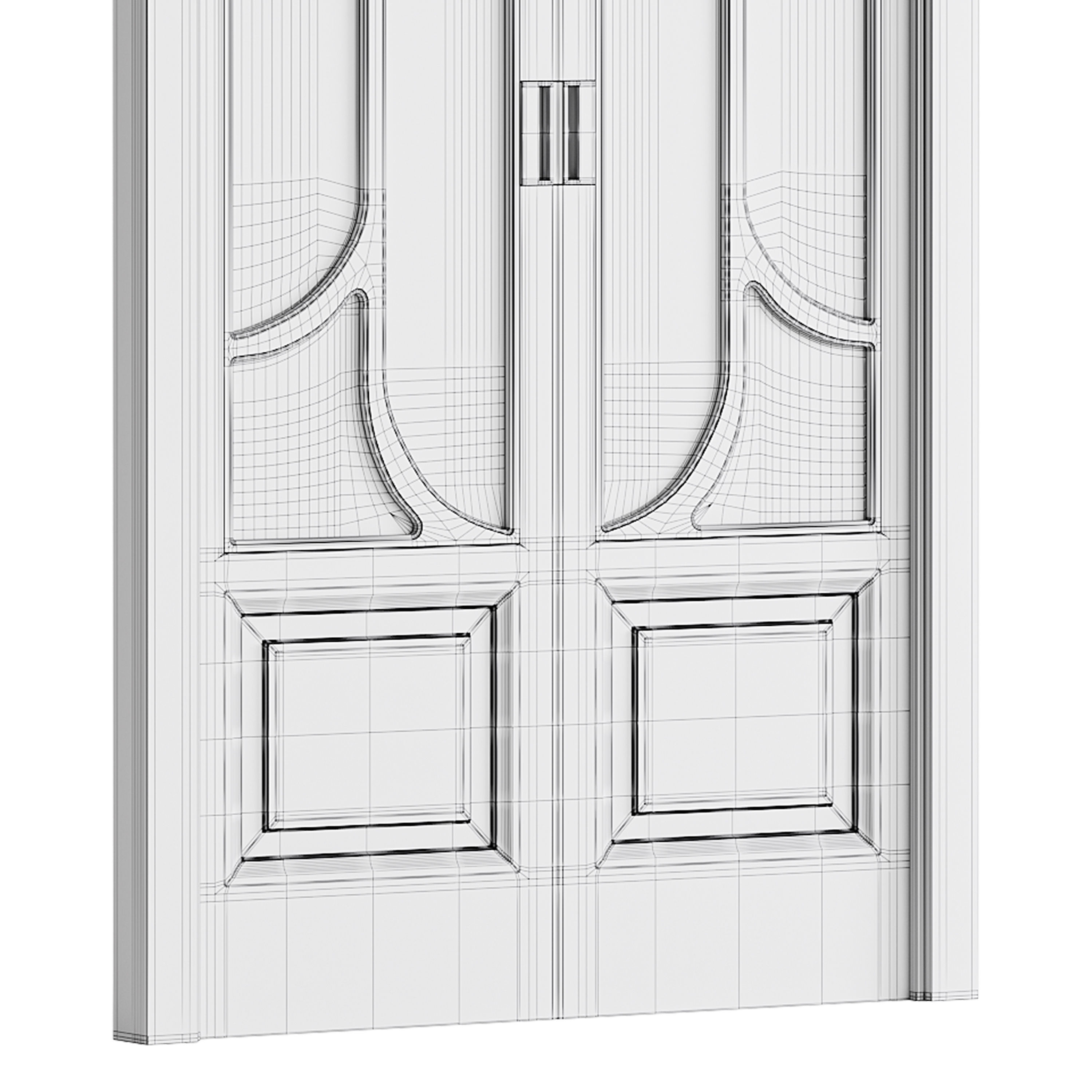Modern entrance door 07 3D model_14