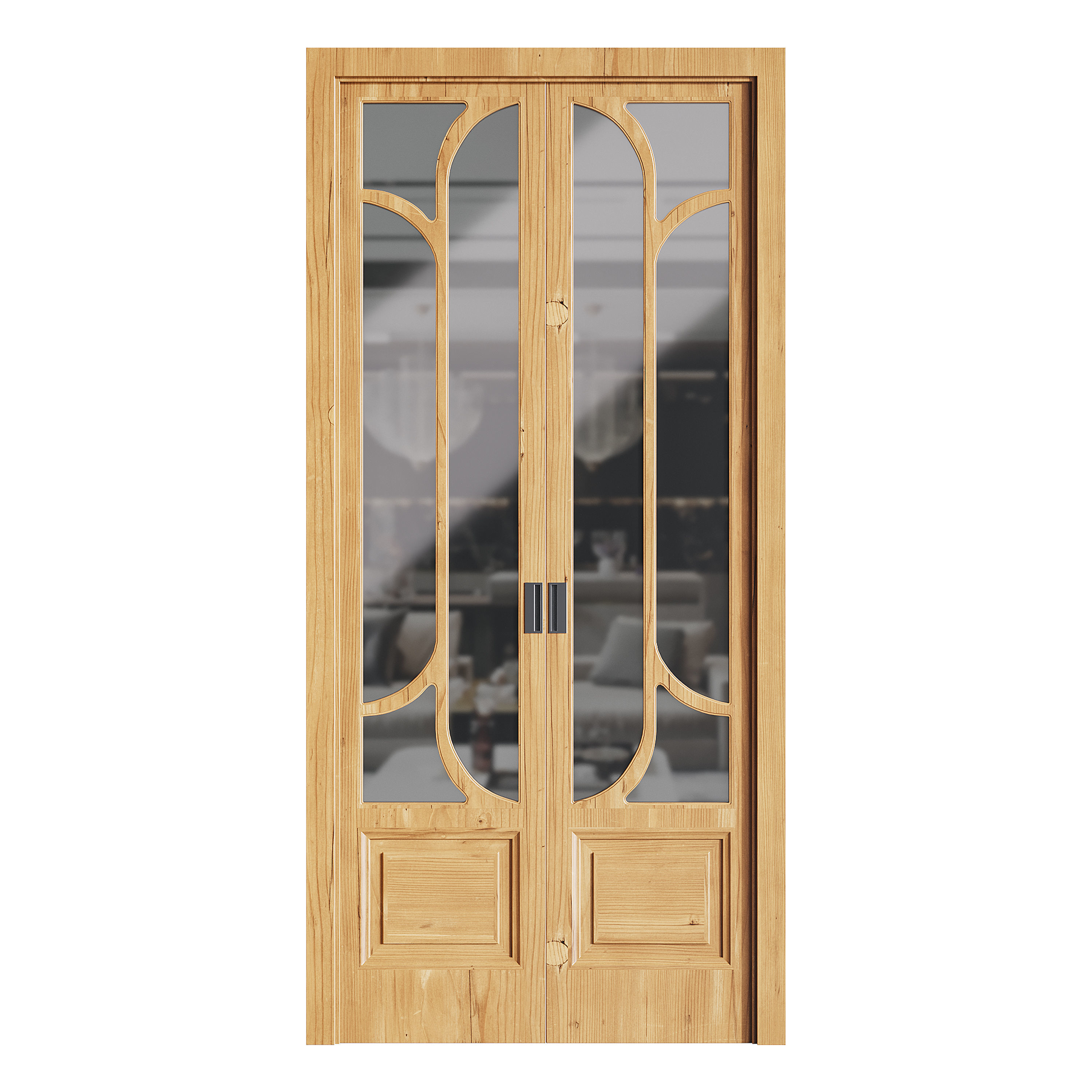 Modern entrance door 07 3D model_5