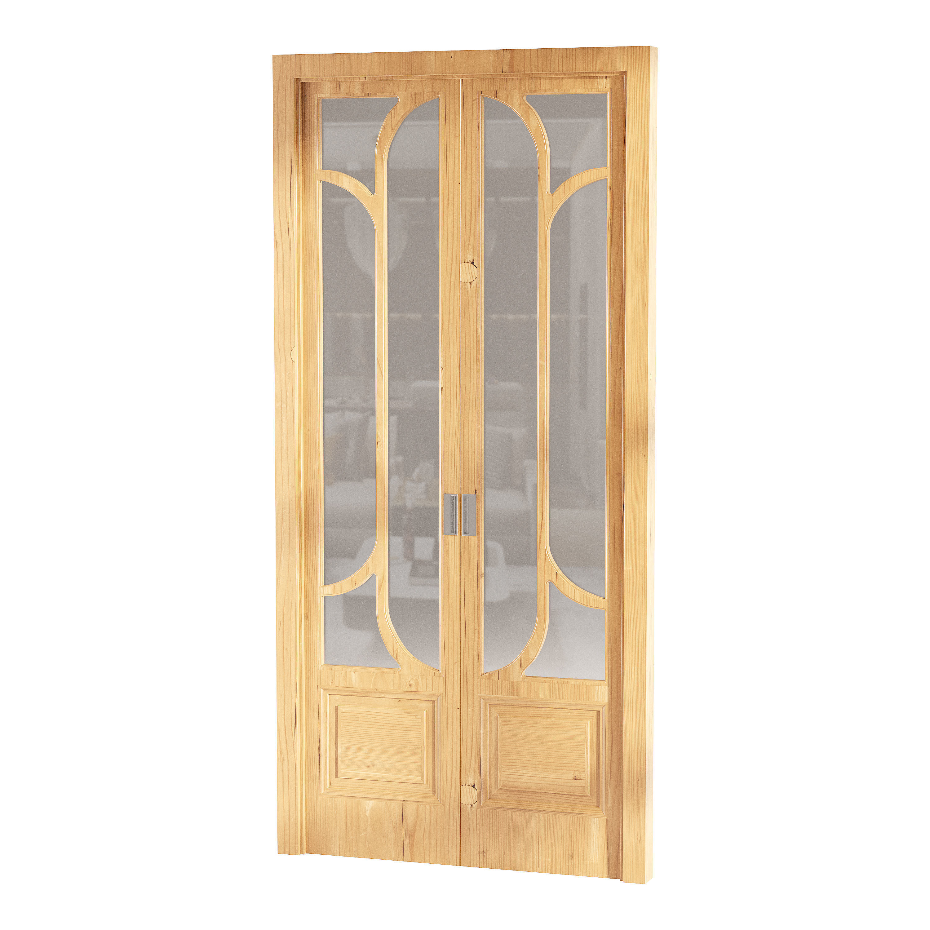 Modern entrance door 07 3D model_7