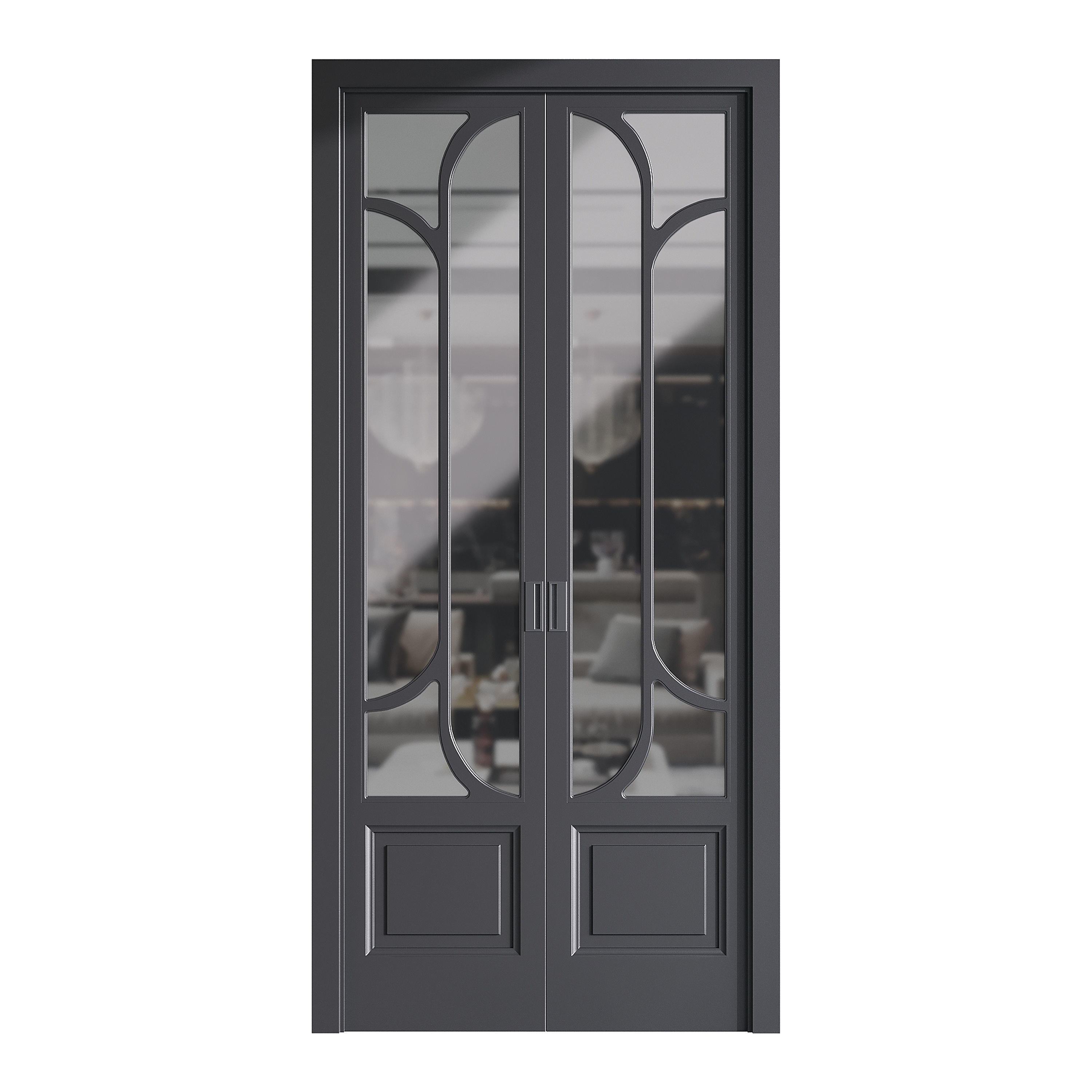 Modern entrance door 07 3D model_1