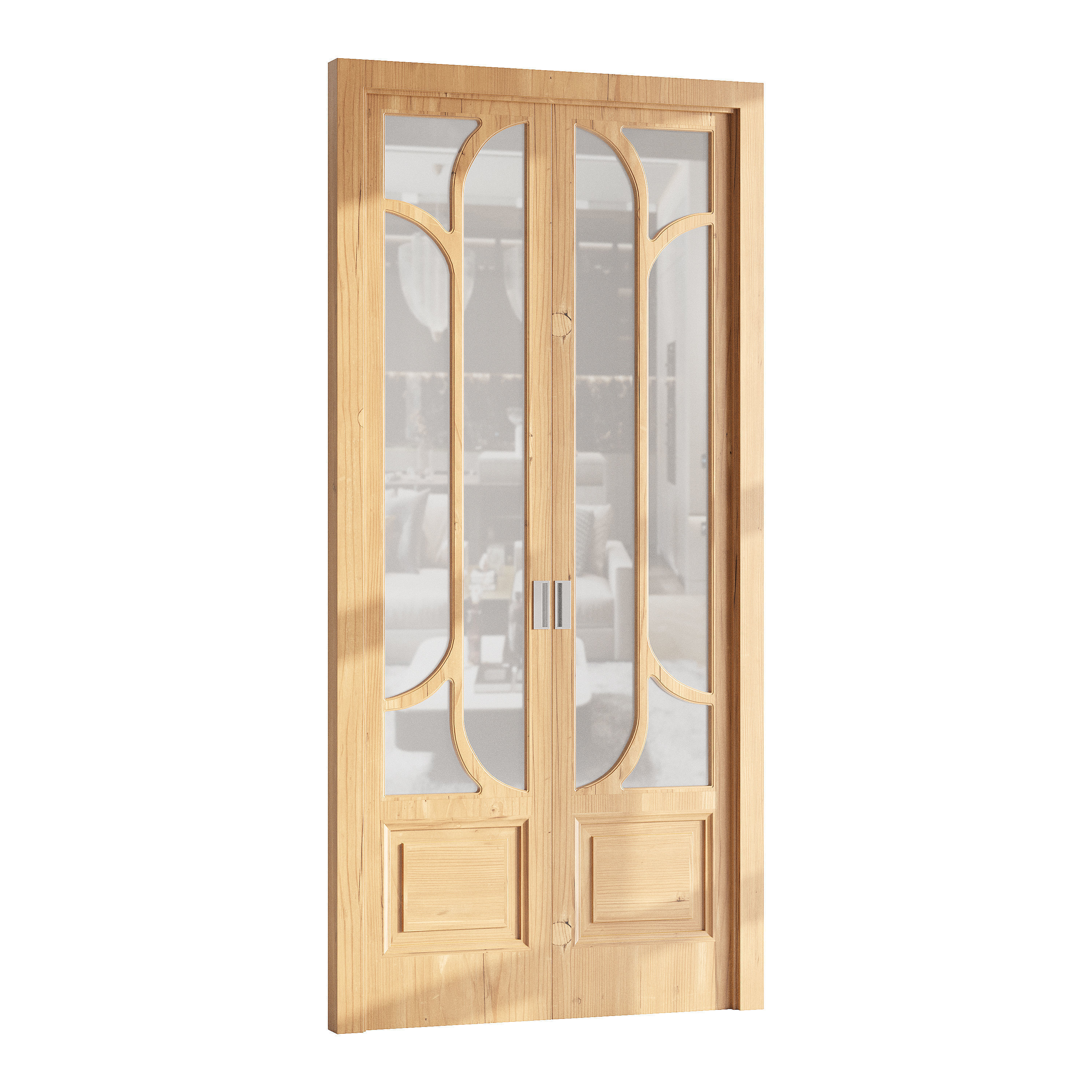 Modern entrance door 07 3D model_9