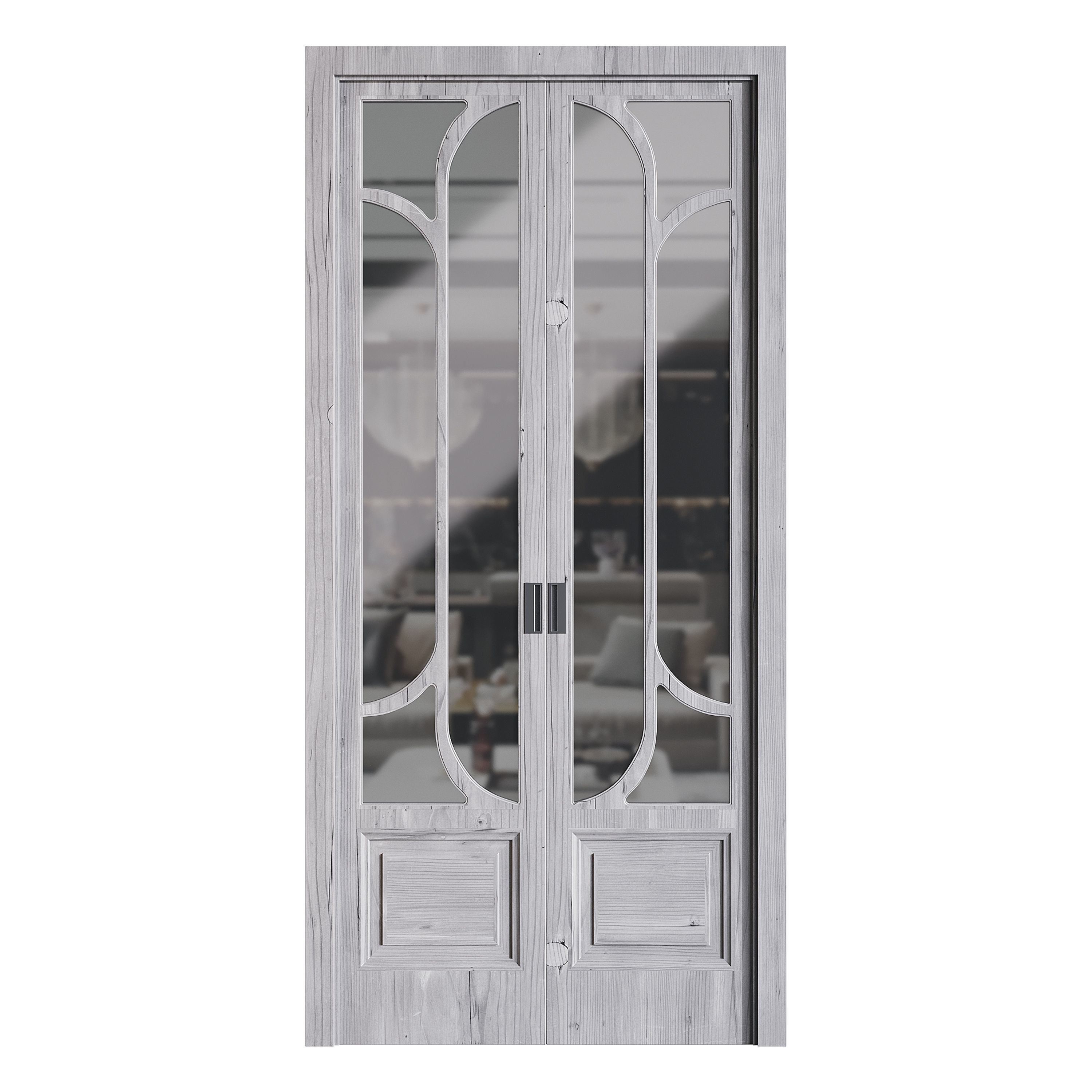 Modern entrance door 07 3D model_4