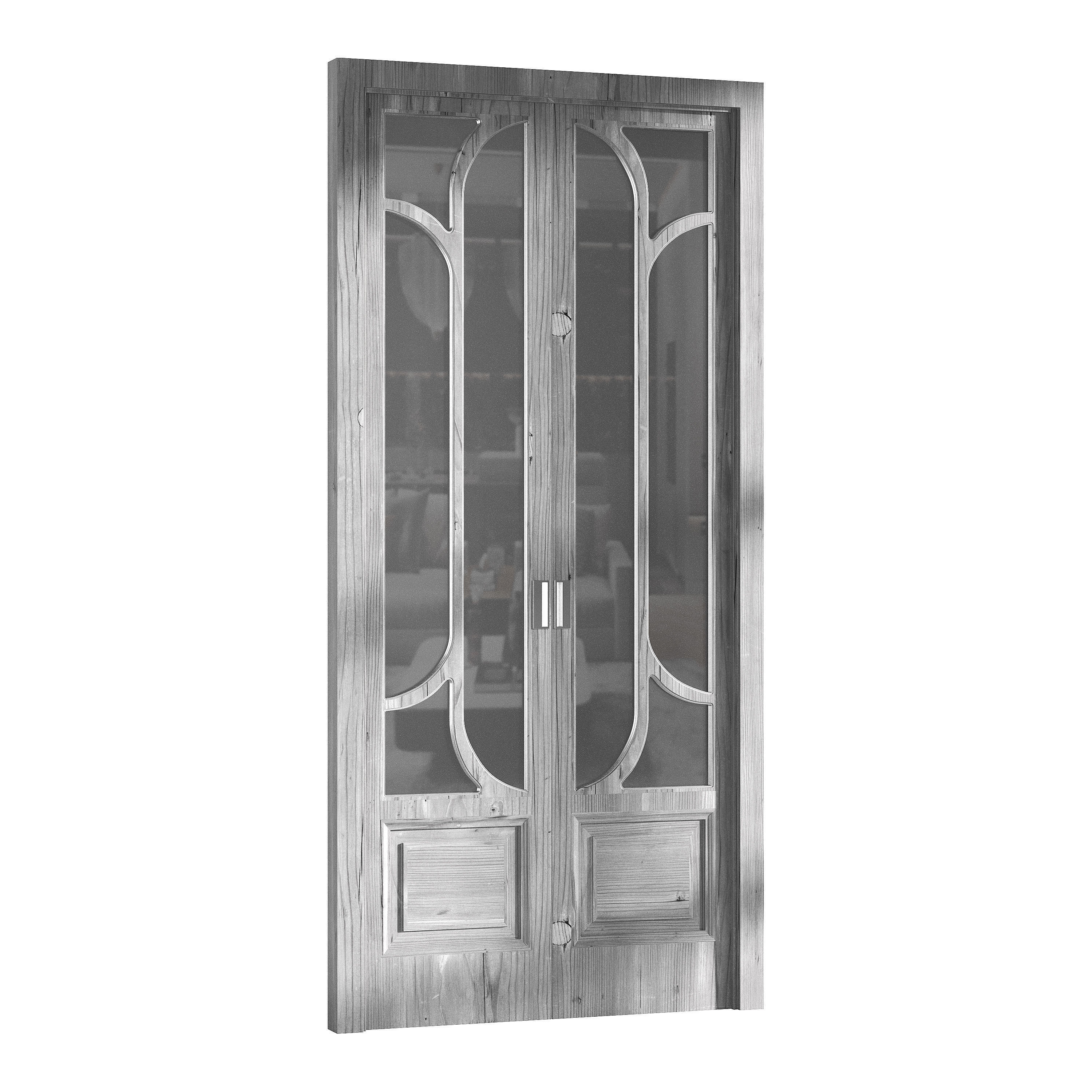 Modern entrance door 07 3D model_2