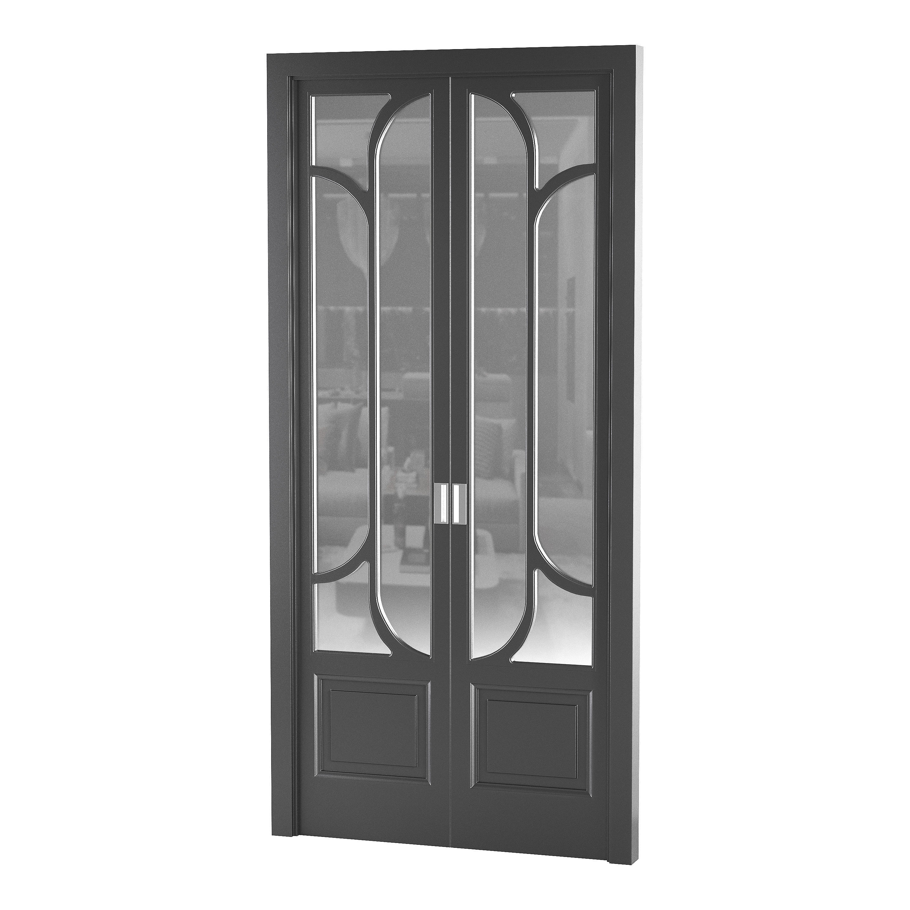 Modern entrance door 07 3D model_3