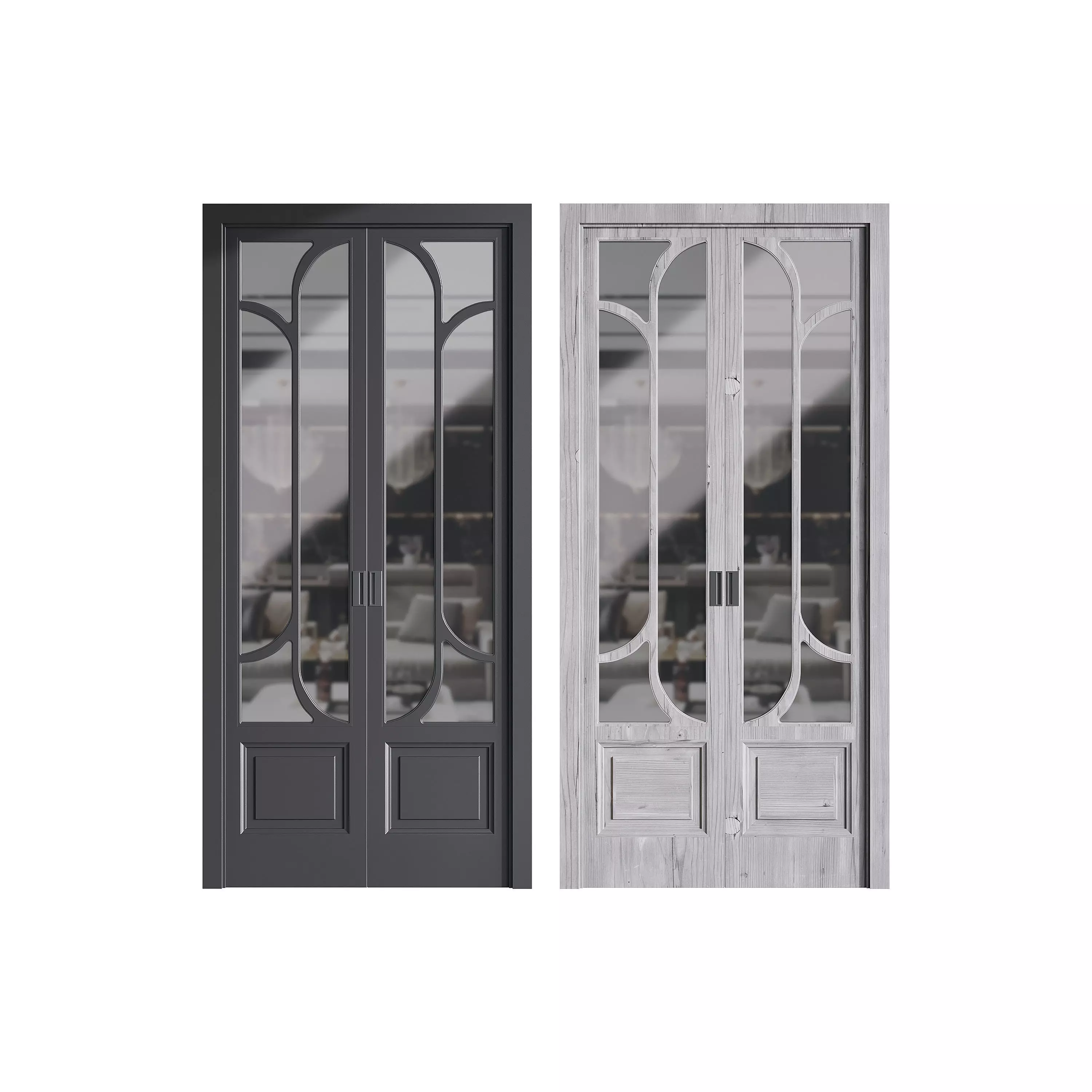 Modern entrance door 07 3D model_0