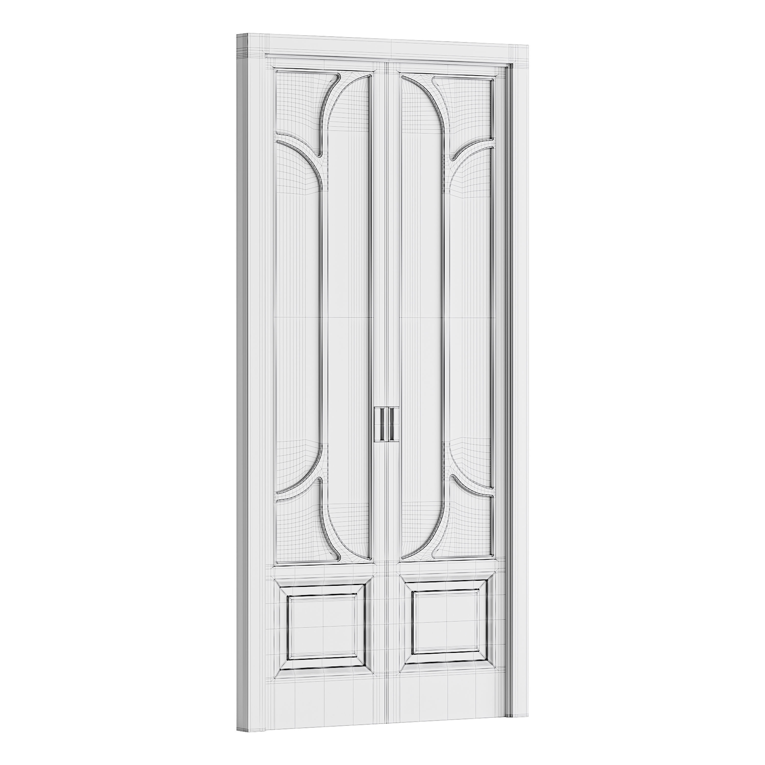 Modern entrance door 07 3D model_13