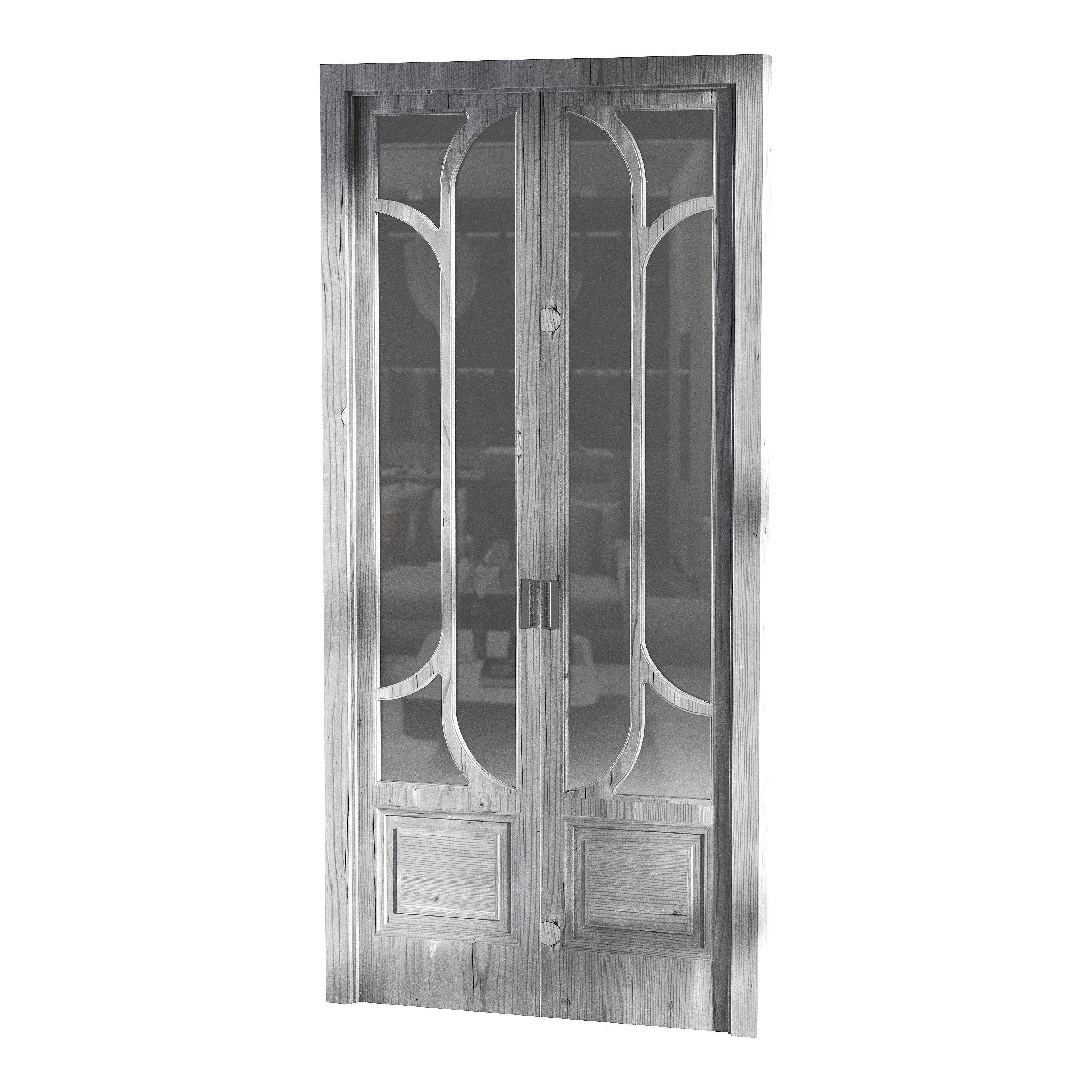 Modern entrance door 07 3D model_6