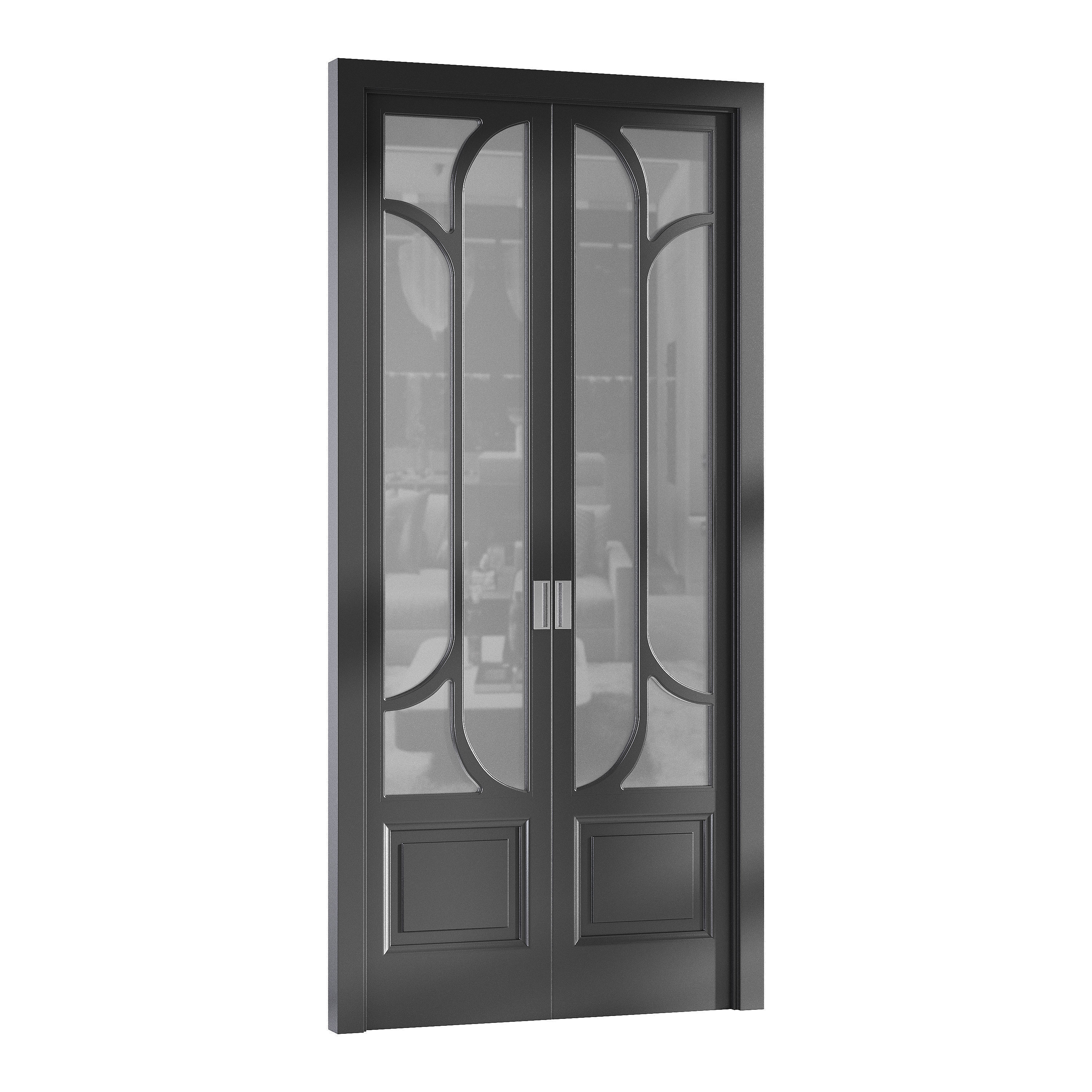 Modern entrance door 07 3D model_8