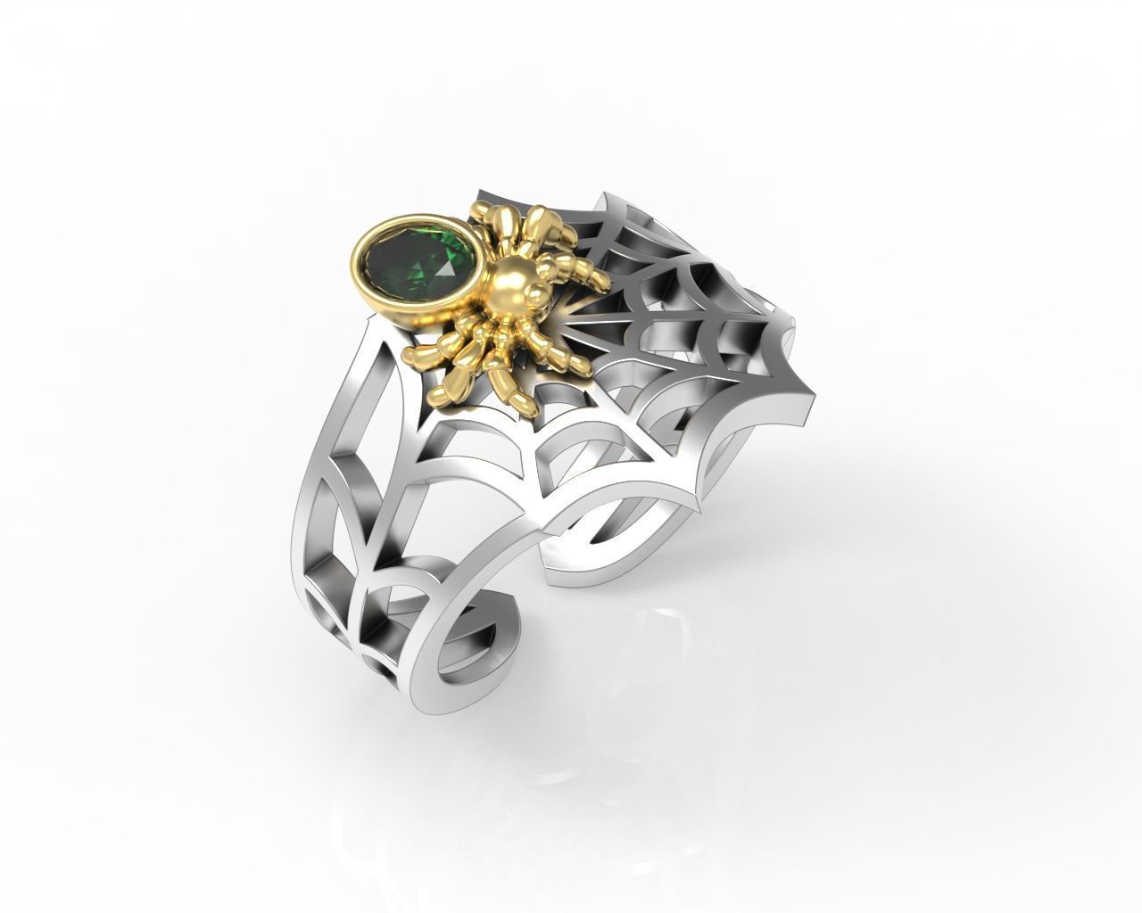 Spider Web Rings 3D print model_9