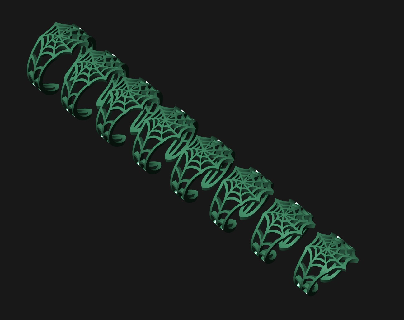 Spider Web Rings 3D print model_13