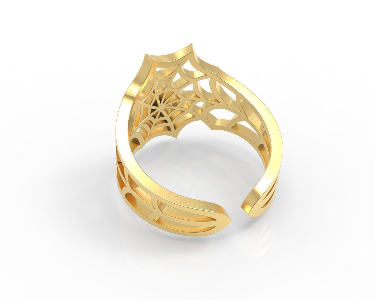 Spider Web Rings 3D print model_7