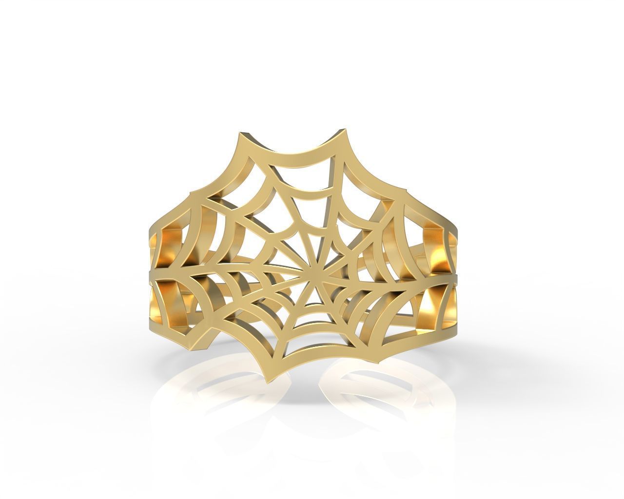 Spider Web Rings 3D print model_6