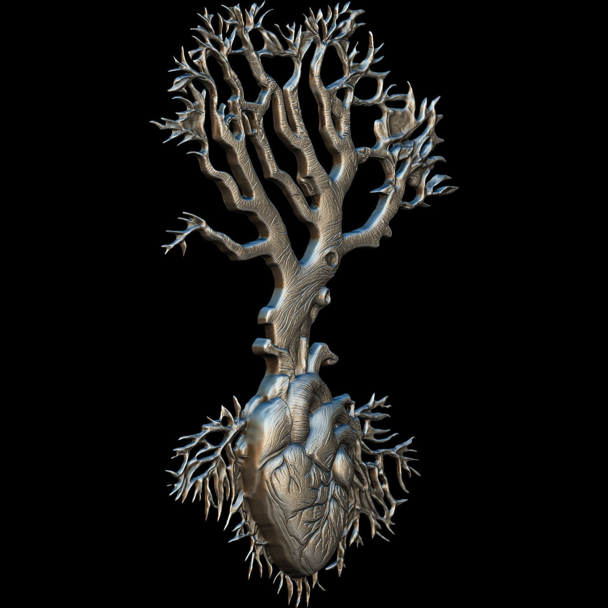 Tree of Life STL file for 3d printing or CNC 3D print model_2