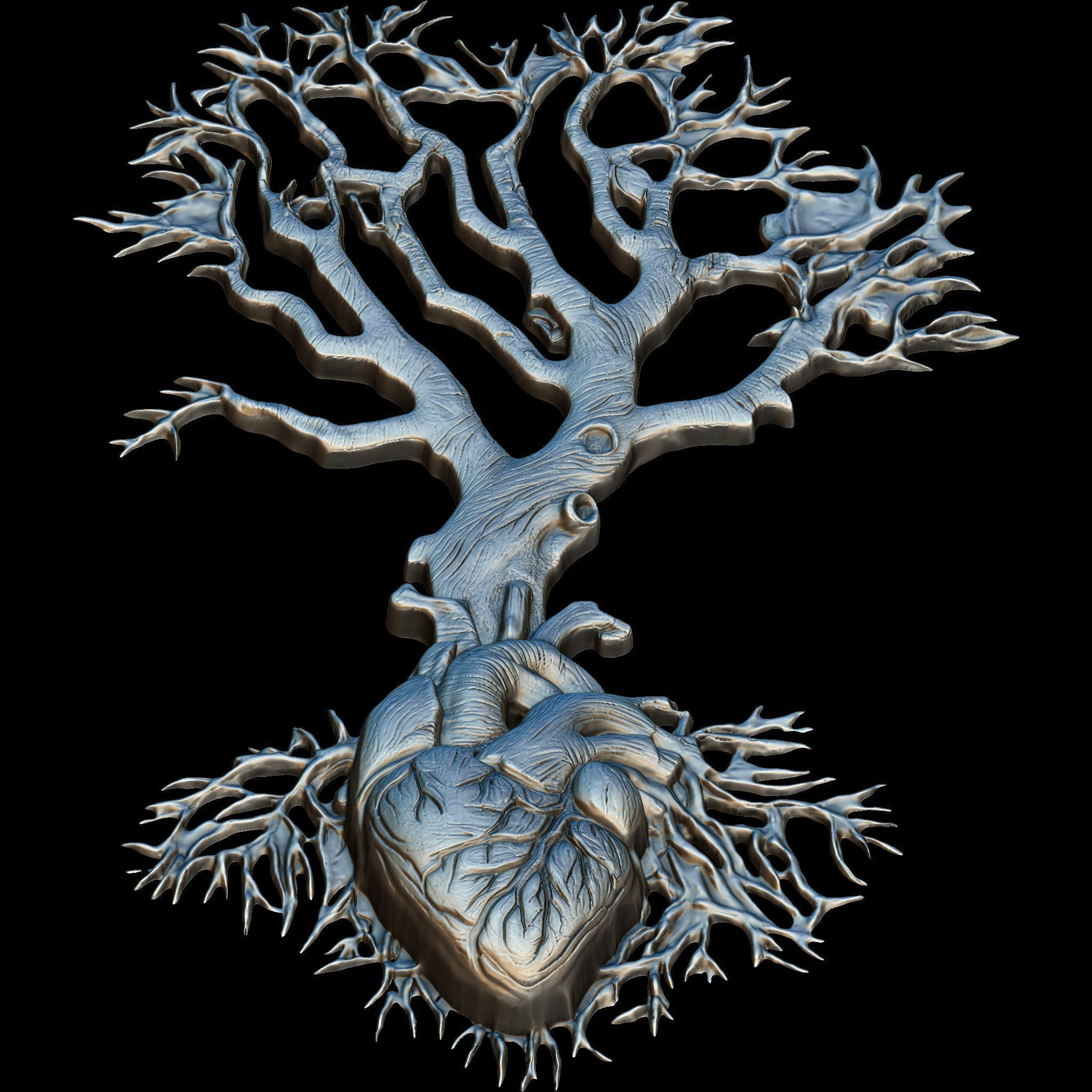 Tree of Life STL file for 3d printing or CNC 3D print model_7