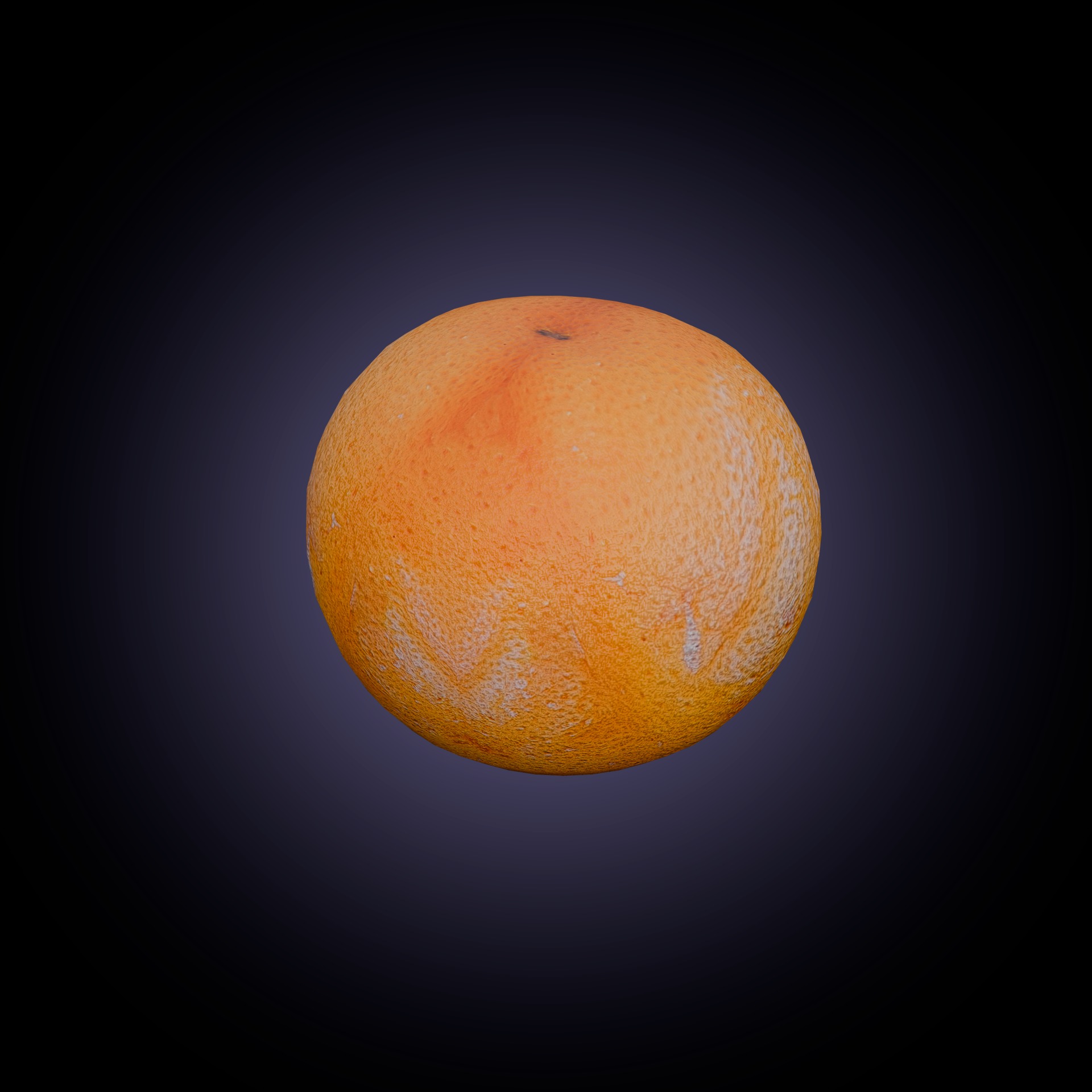 Orange Low-poly 3D model_1
