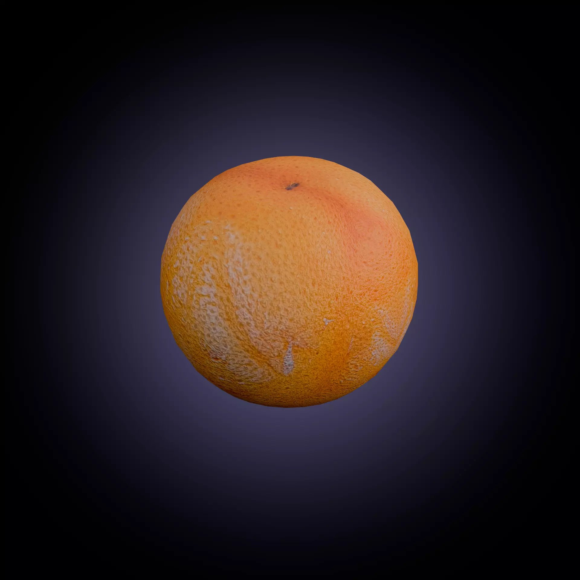Orange Low-poly 3D model_0