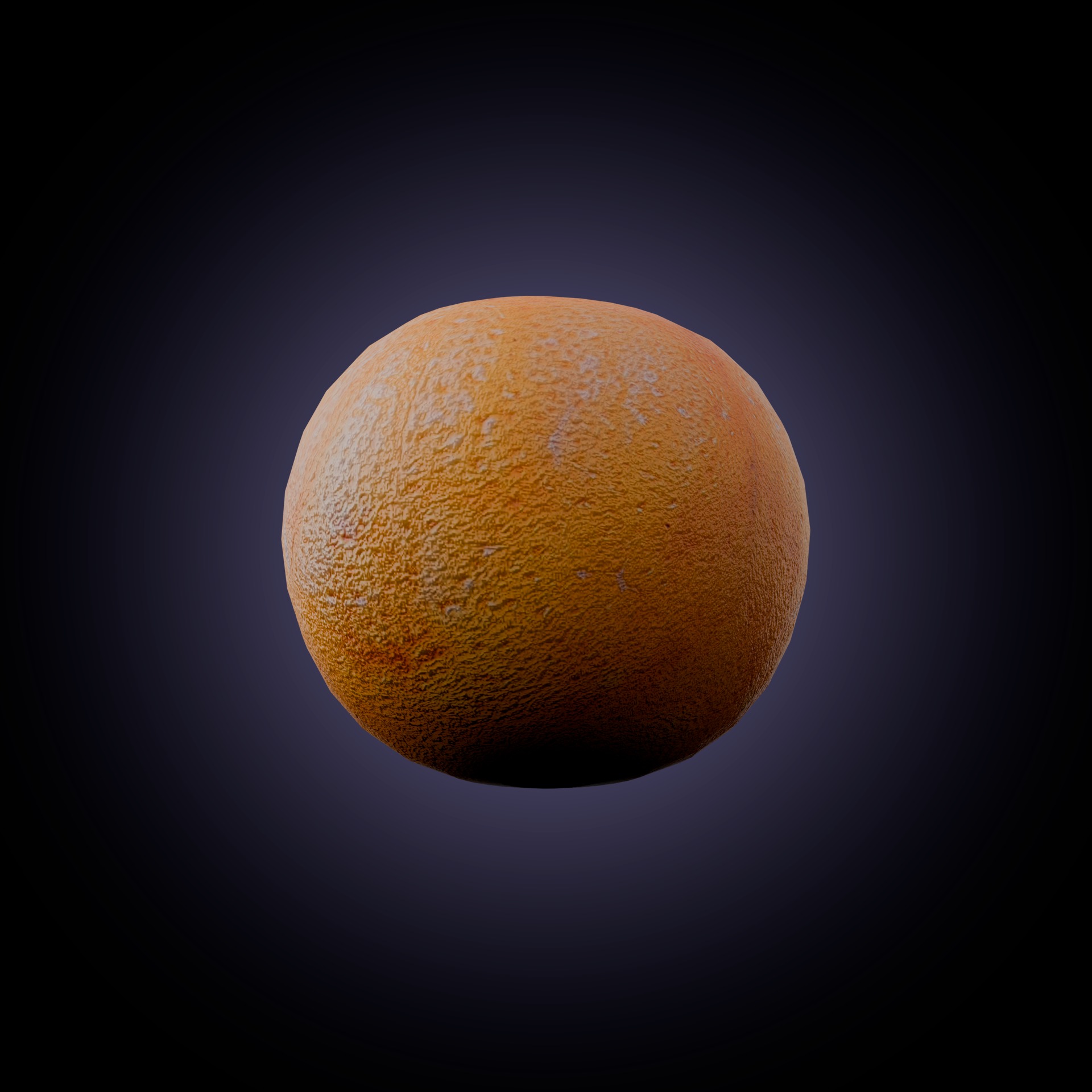 Orange Low-poly 3D model_3