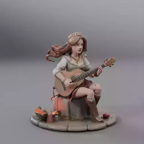 woman bard sculpture