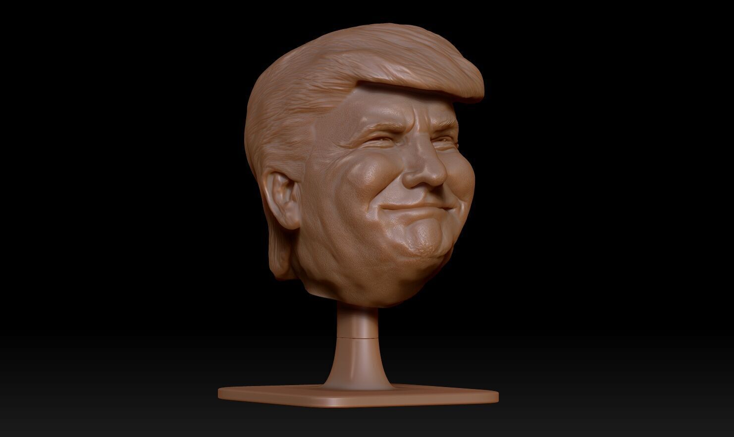 Donald Trump Headphone Stand  3D print model_11
