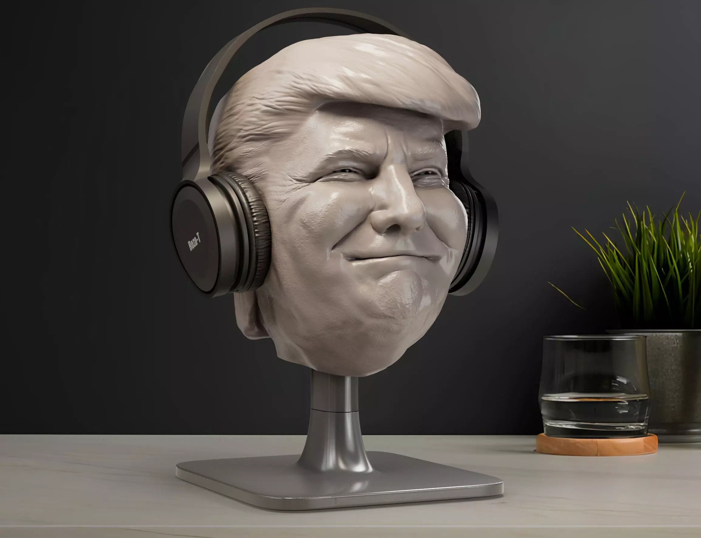 Donald Trump Headphone Stand  3D print model_0