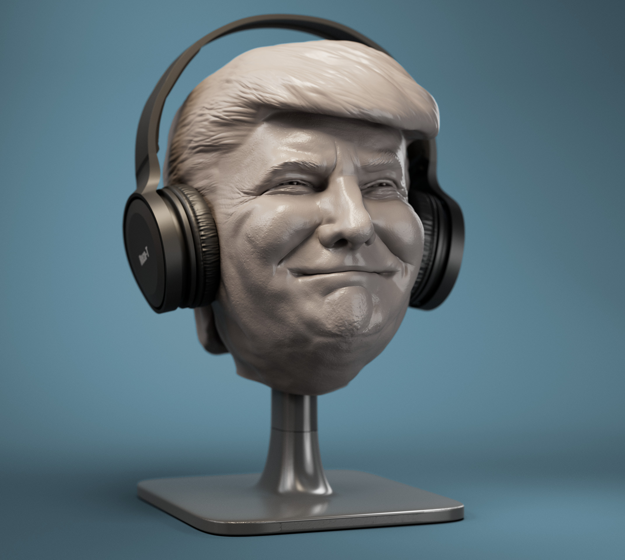 Donald Trump Headphone Stand  3D print model_8