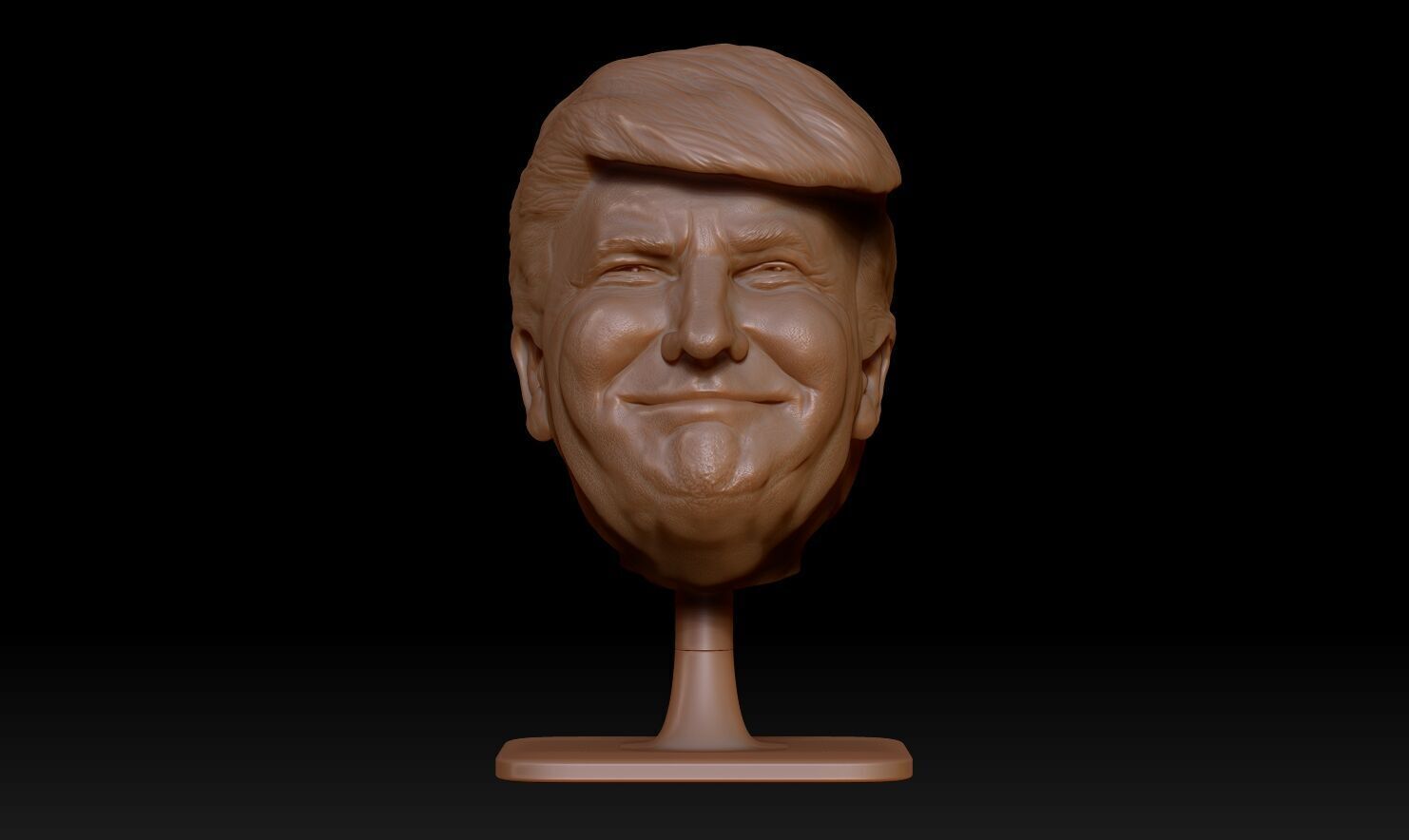 Donald Trump Headphone Stand  3D print model_12
