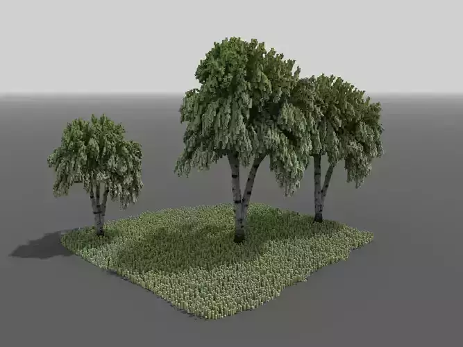 Big voxel birches pack
