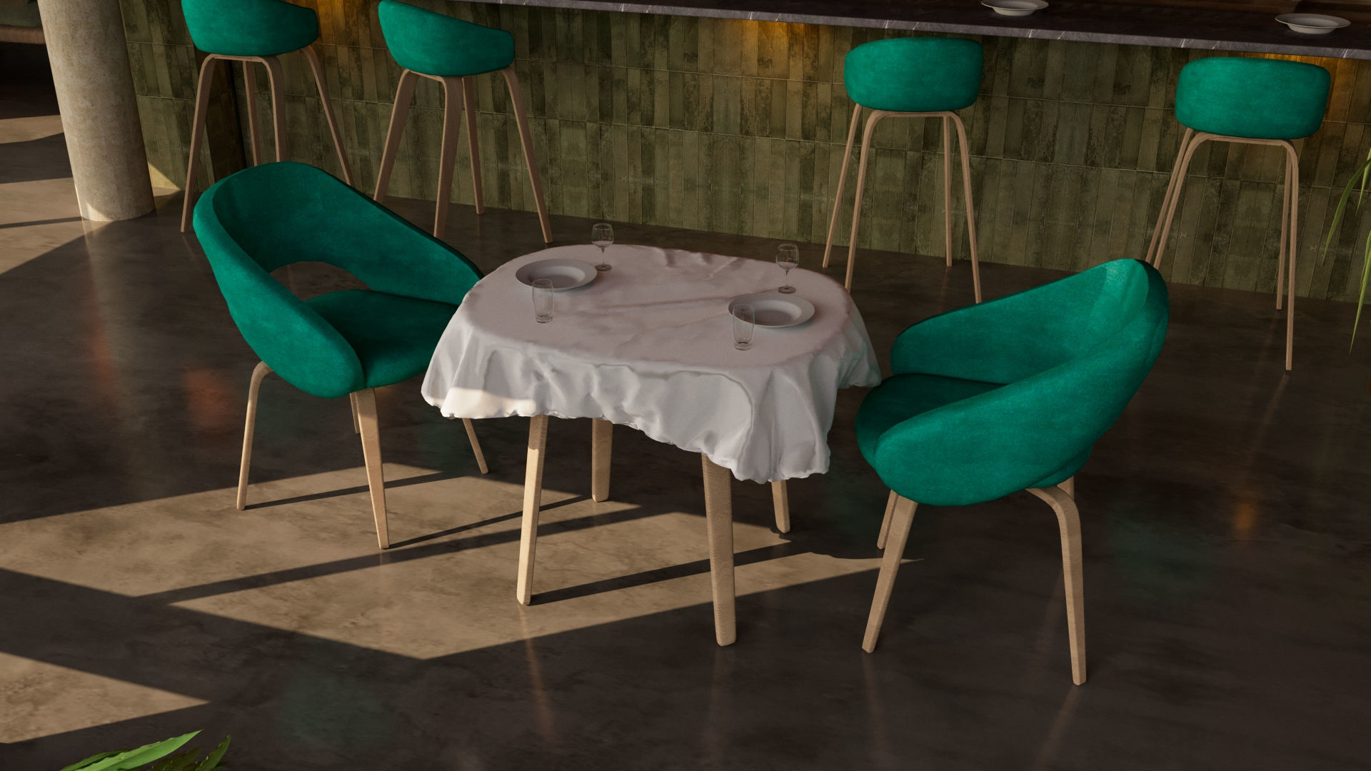 La Valse Restaurant and Coffee Shop 3D model_12