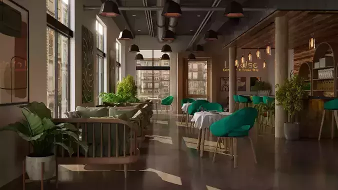 La Valse Restaurant and Coffee Shop 3D model