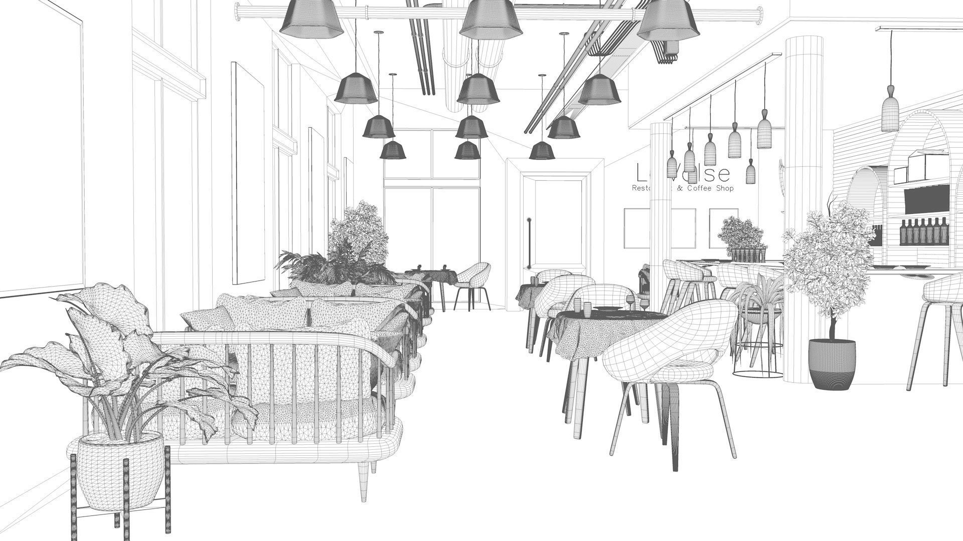 La Valse Restaurant and Coffee Shop 3D model_15