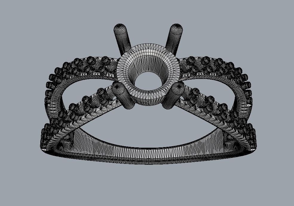 Round Gemstone  Classic Ring 3D print model_13