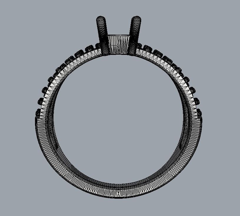 Round Gemstone  Classic Ring 3D print model_15