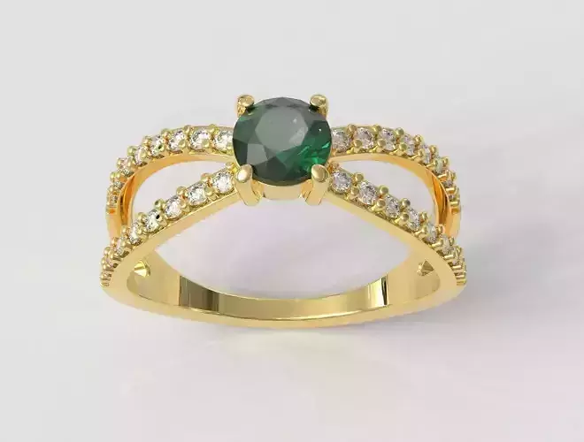 Round Gemstone  Classic Ring