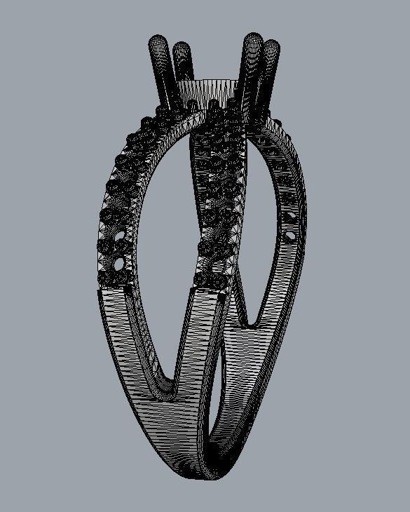 Round Gemstone  Classic Ring 3D print model_16