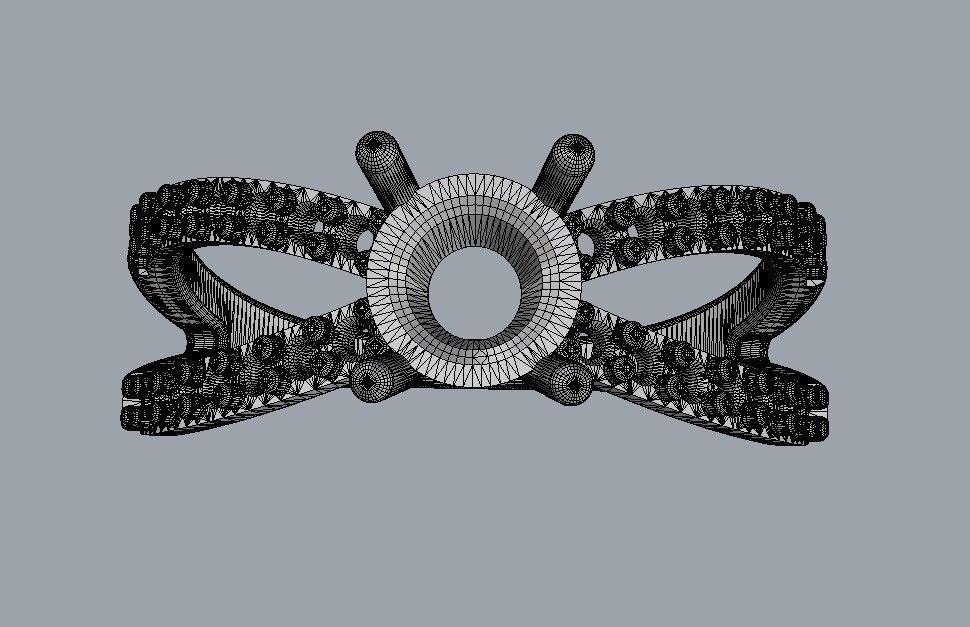 Round Gemstone  Classic Ring 3D print model_17