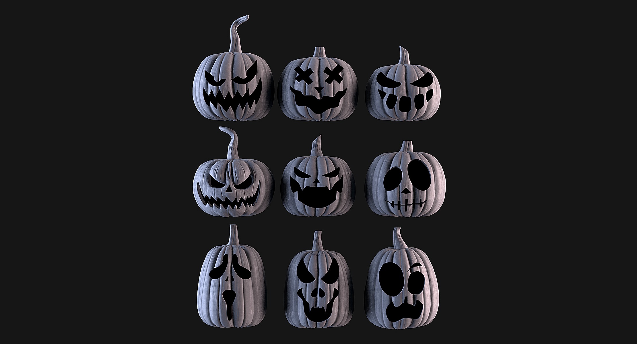 Pumpkin Collection 3D print model_1