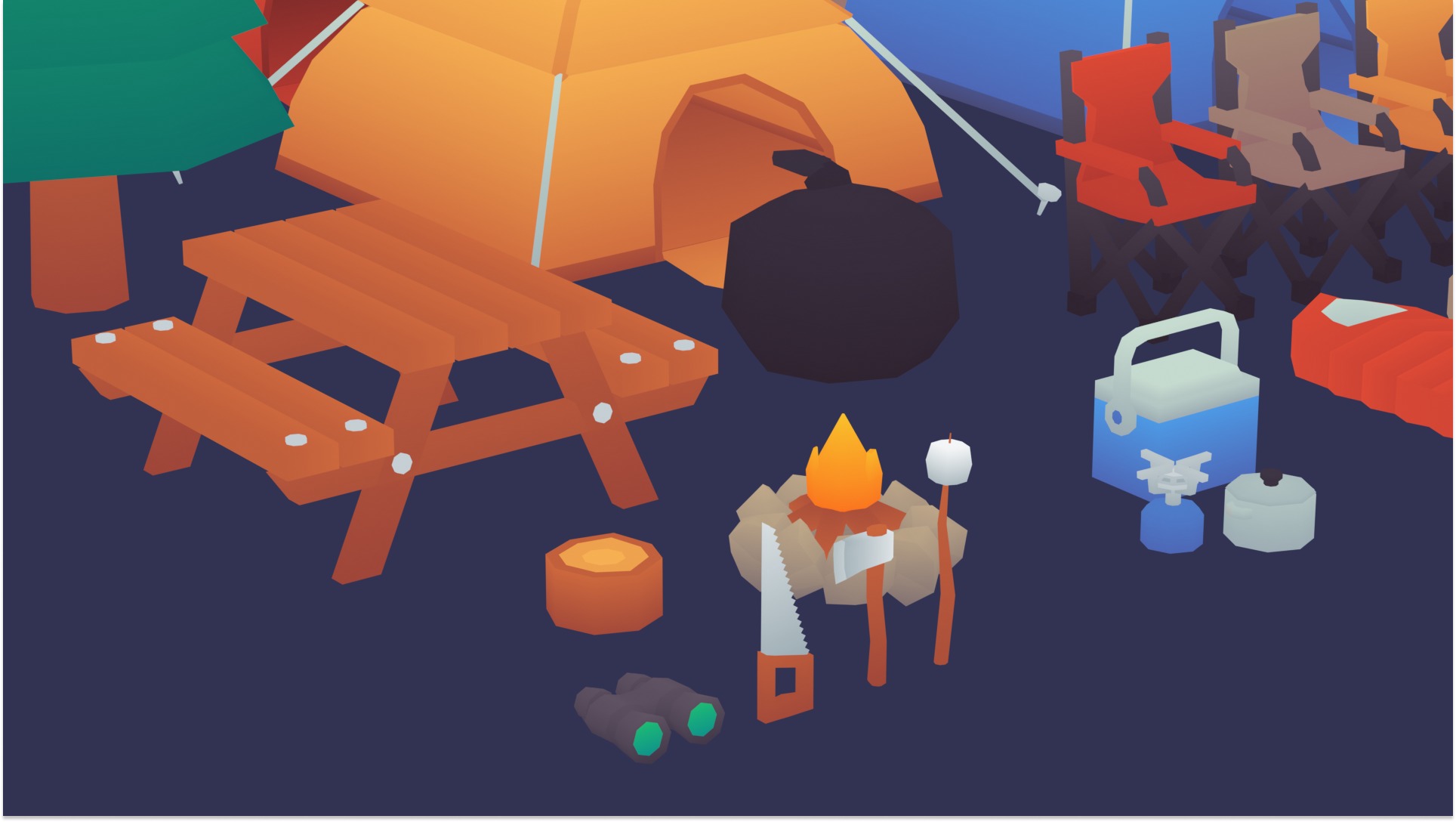 ToonLab - Ultimate Toon Camp Pack Low-poly 3D model_2