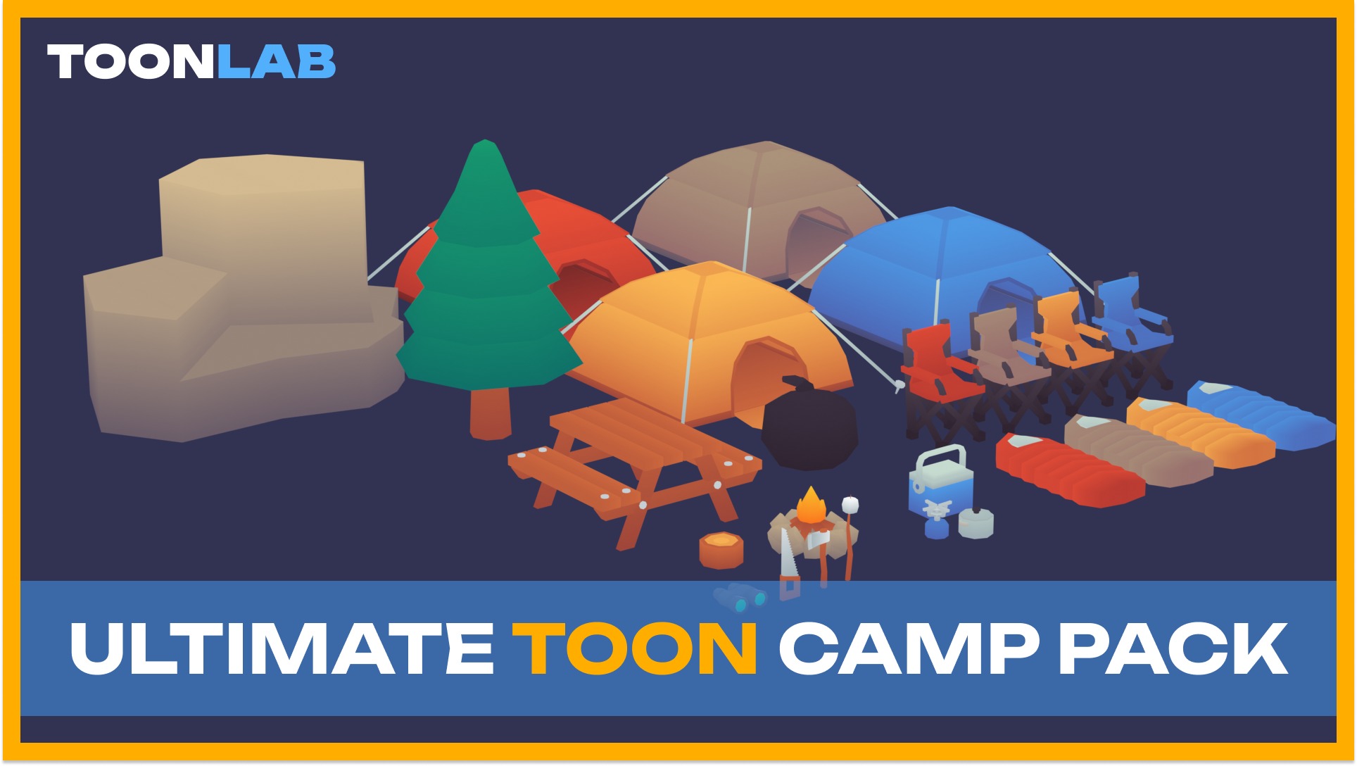 ToonLab - Ultimate Toon Camp Pack Low-poly 3D model_3