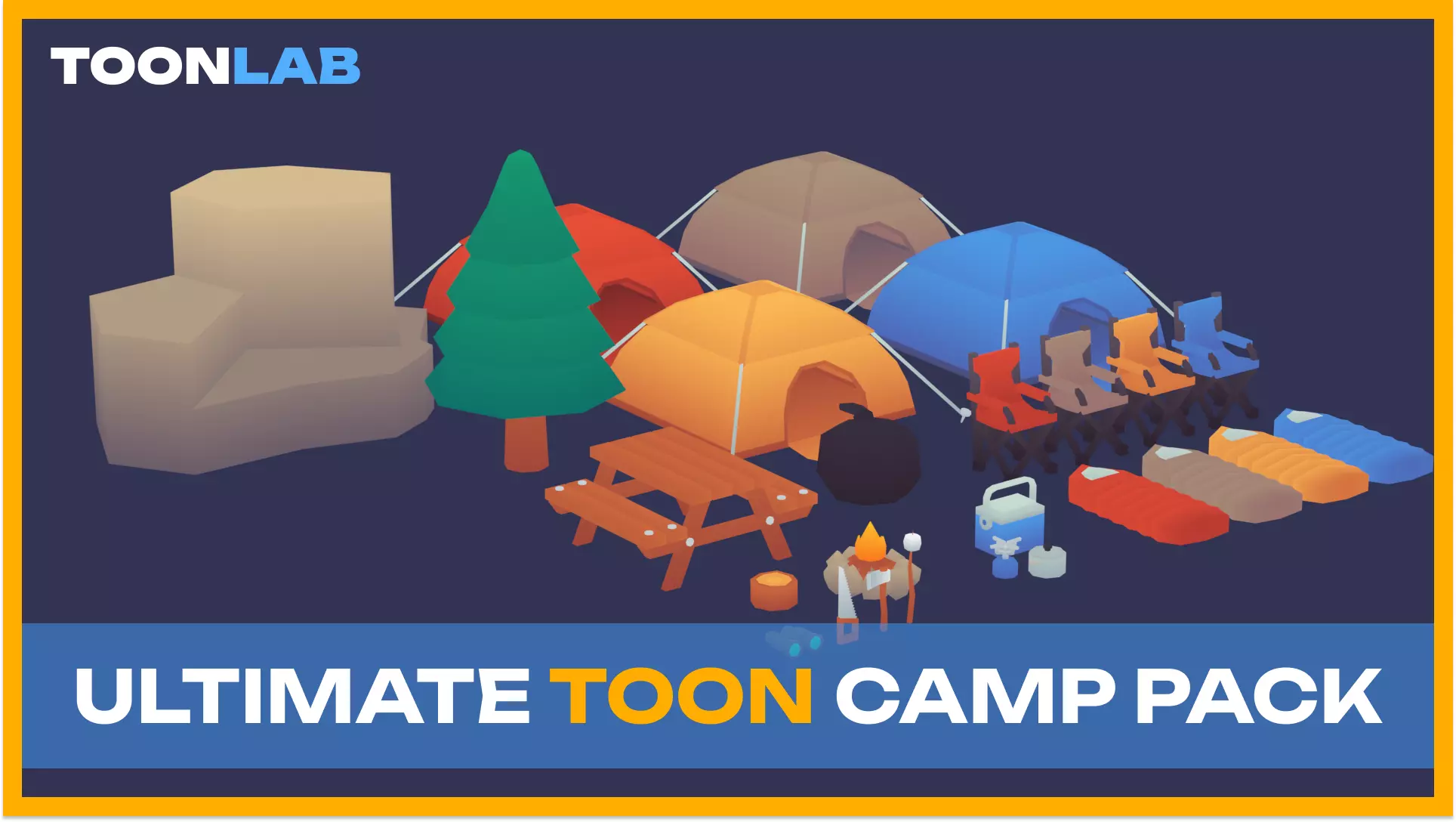 ToonLab - Ultimate Toon Camp Pack Low-poly 3D model_0