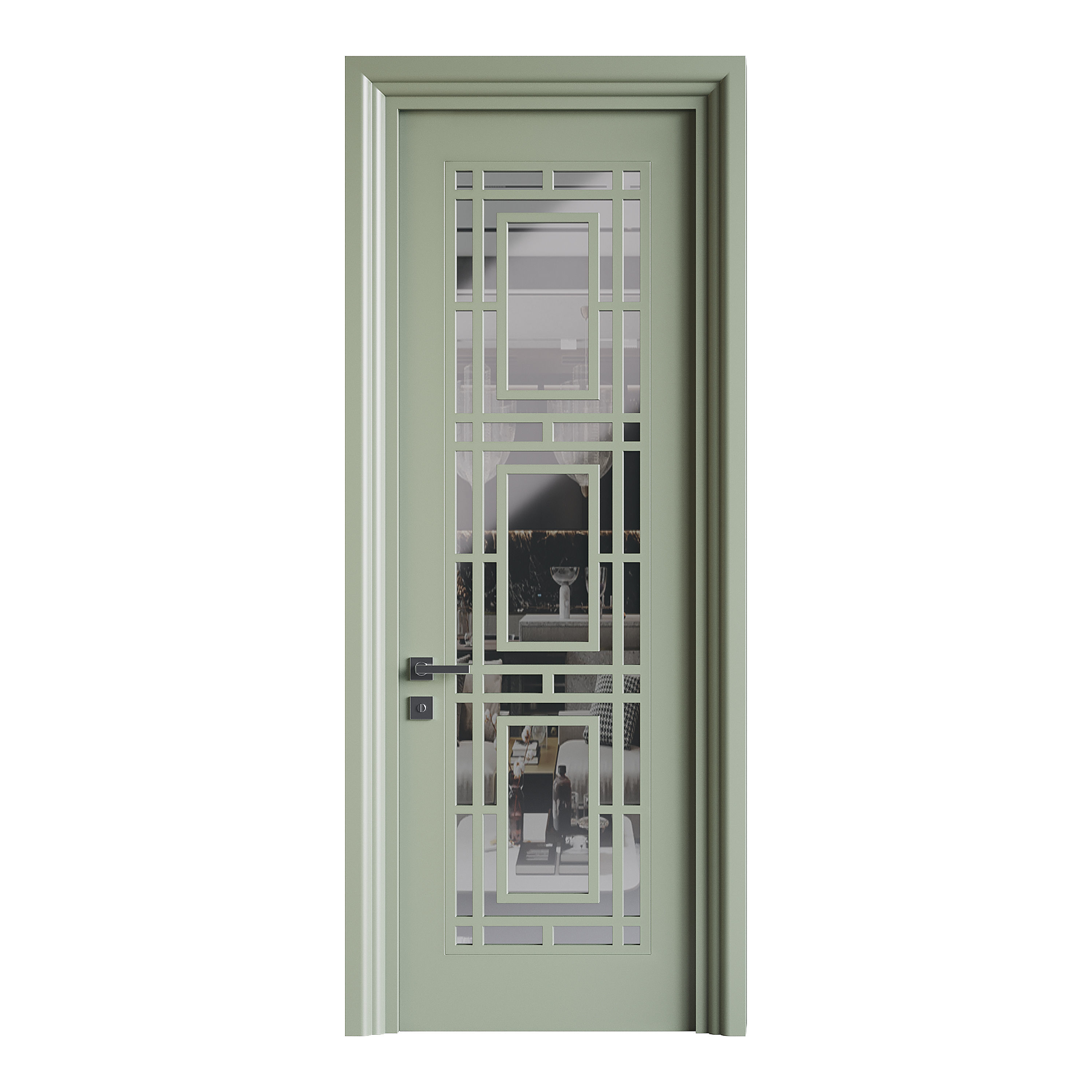 Modern entrance door 11 3D model_2
