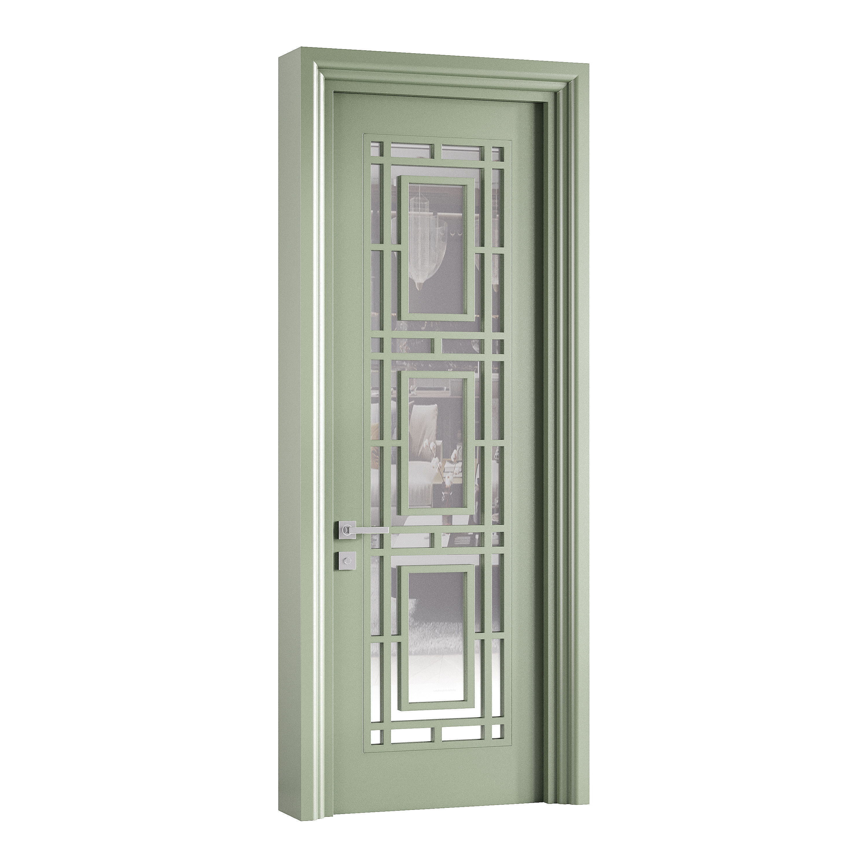 Modern entrance door 11 3D model_9