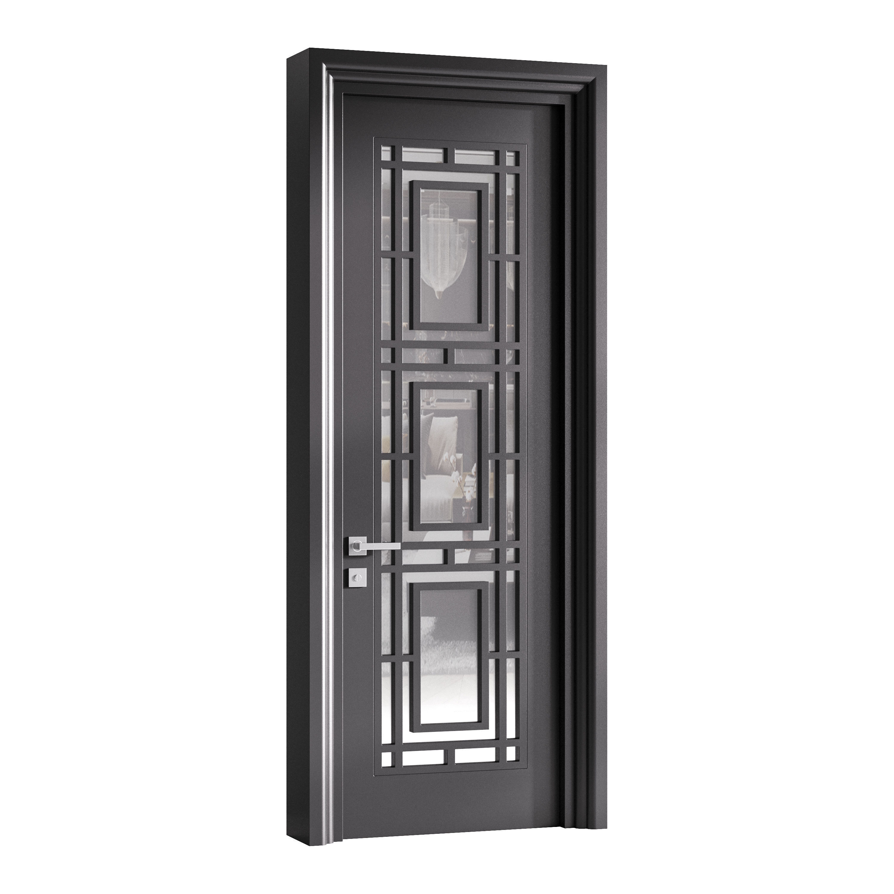 Modern entrance door 11 3D model_5