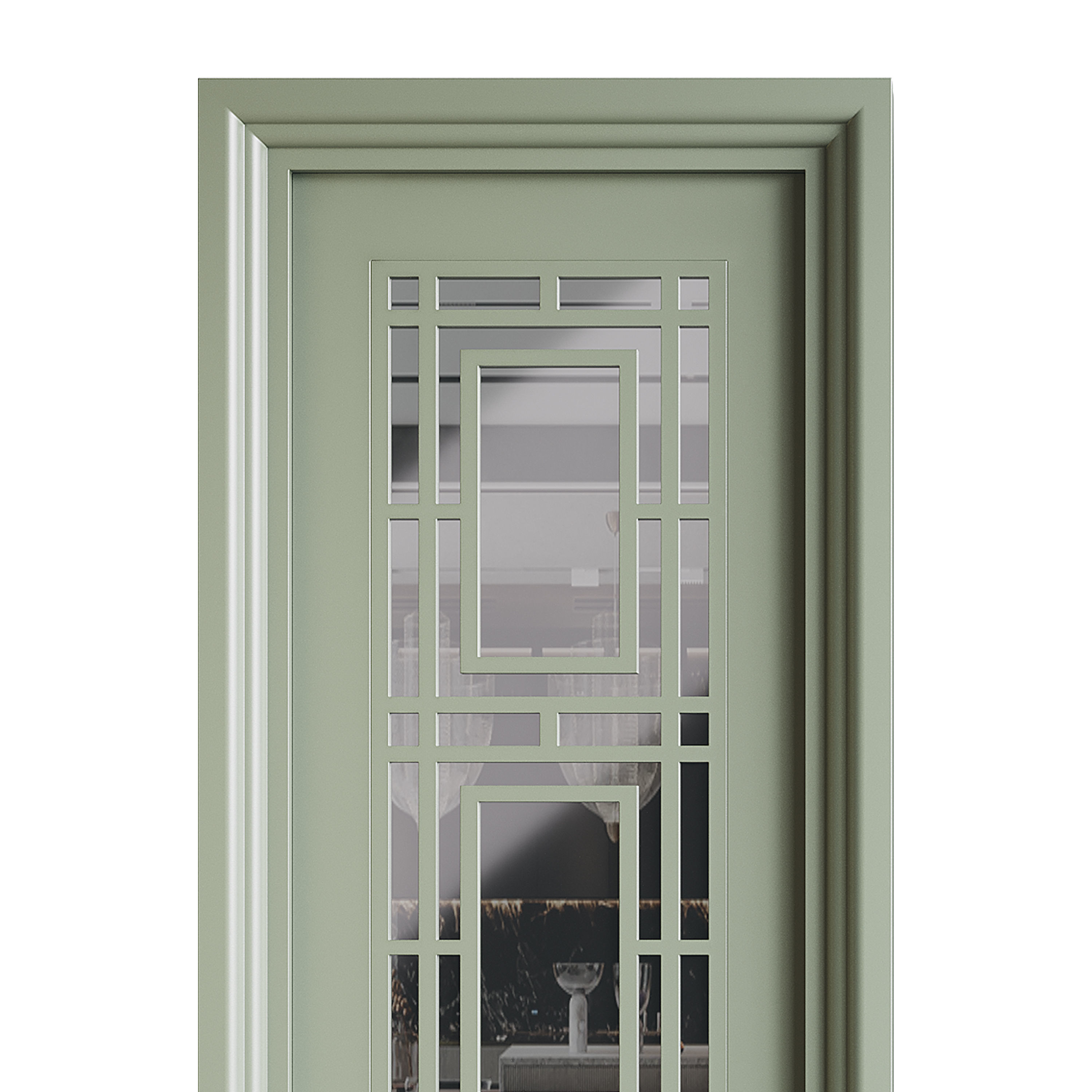 Modern entrance door 11 3D model_6