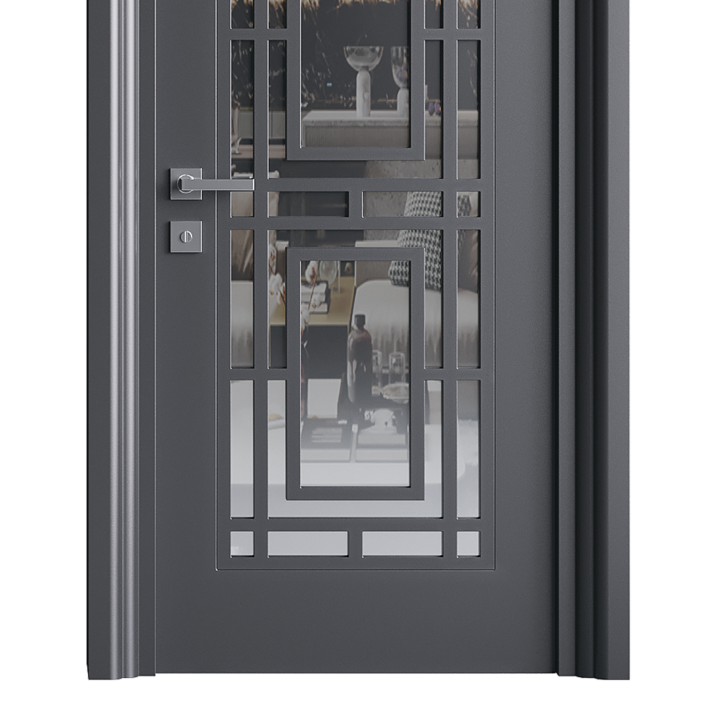 Modern entrance door 11 3D model_7