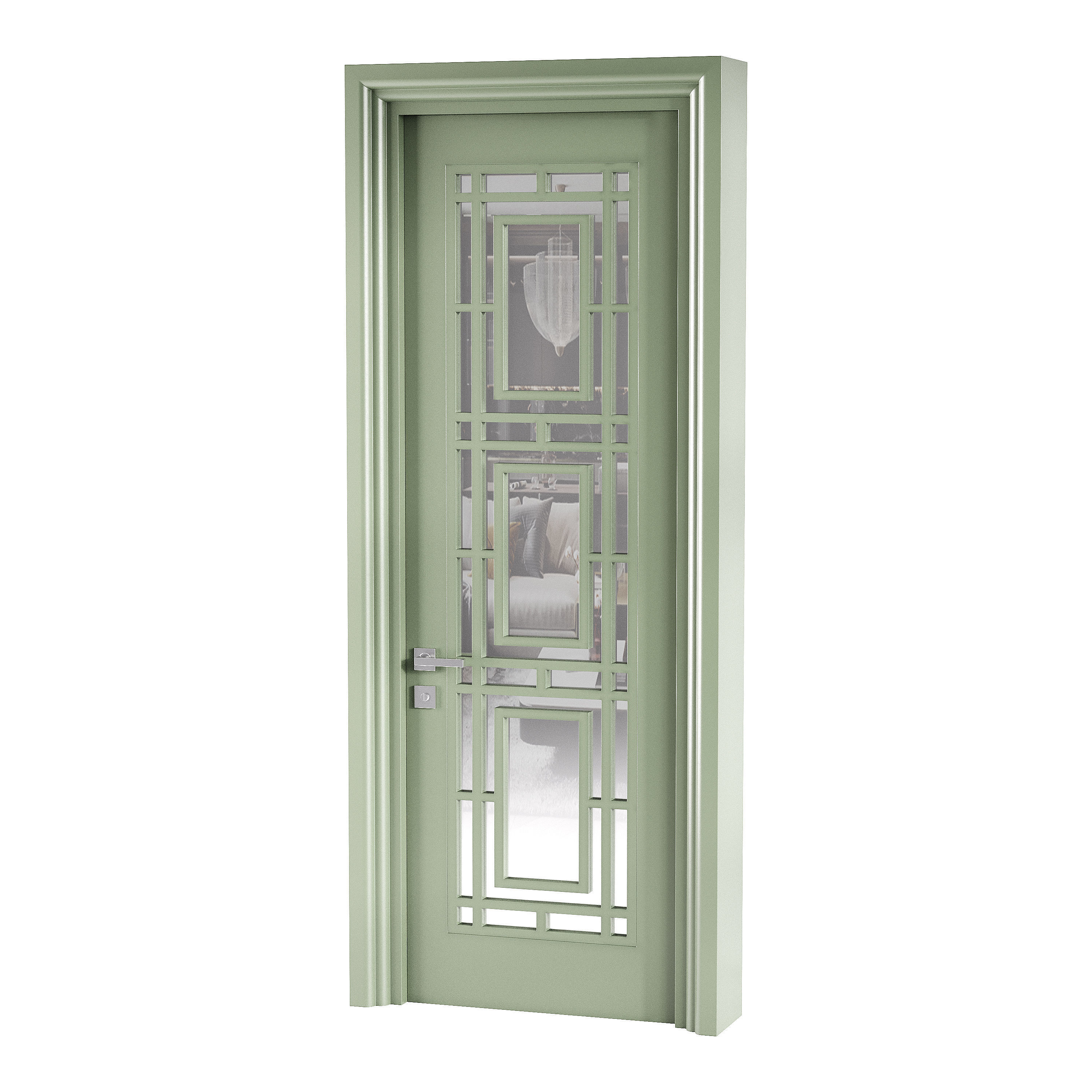 Modern entrance door 11 3D model_11